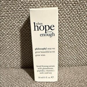Philosophy When Hope is Not Enough Facial Firming Serum 1oz